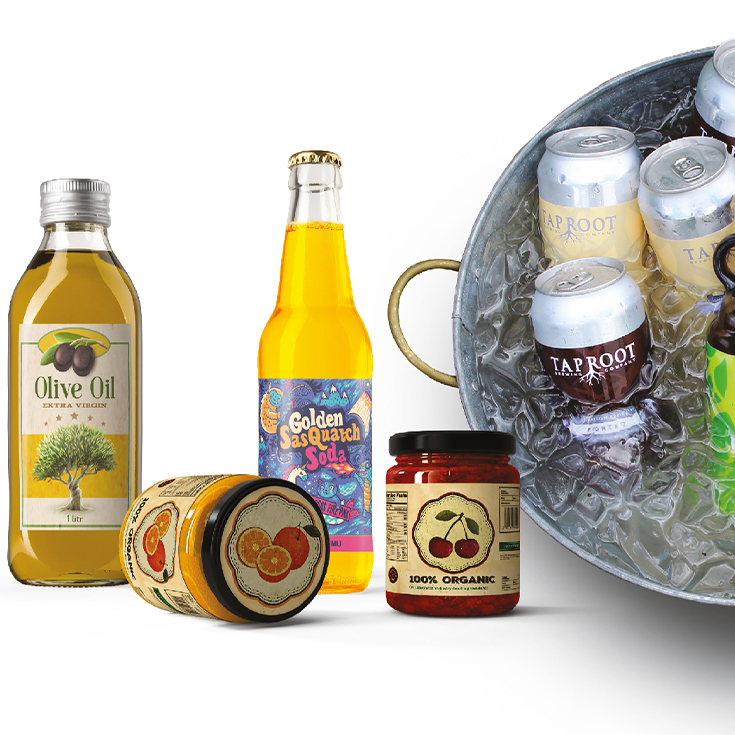 Digitalt farveetiket print