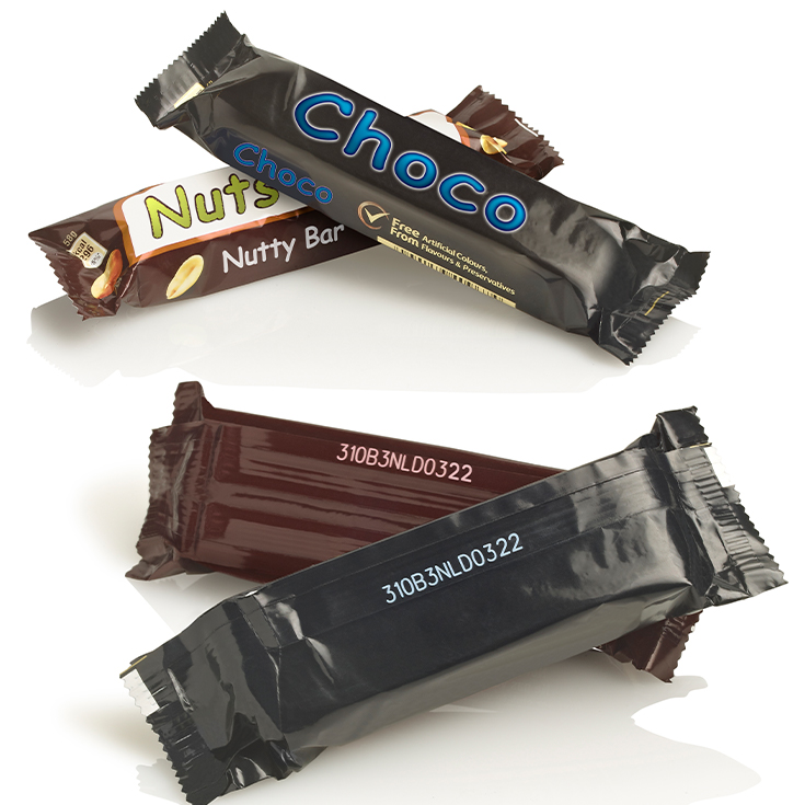 Fiberlaser på chokoladebarer