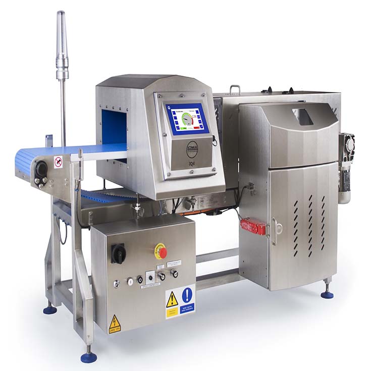 Metaldetektor med transportbånd